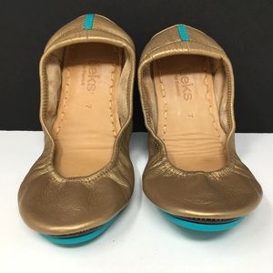 Metallic Gold Size 7 Tieks Flats